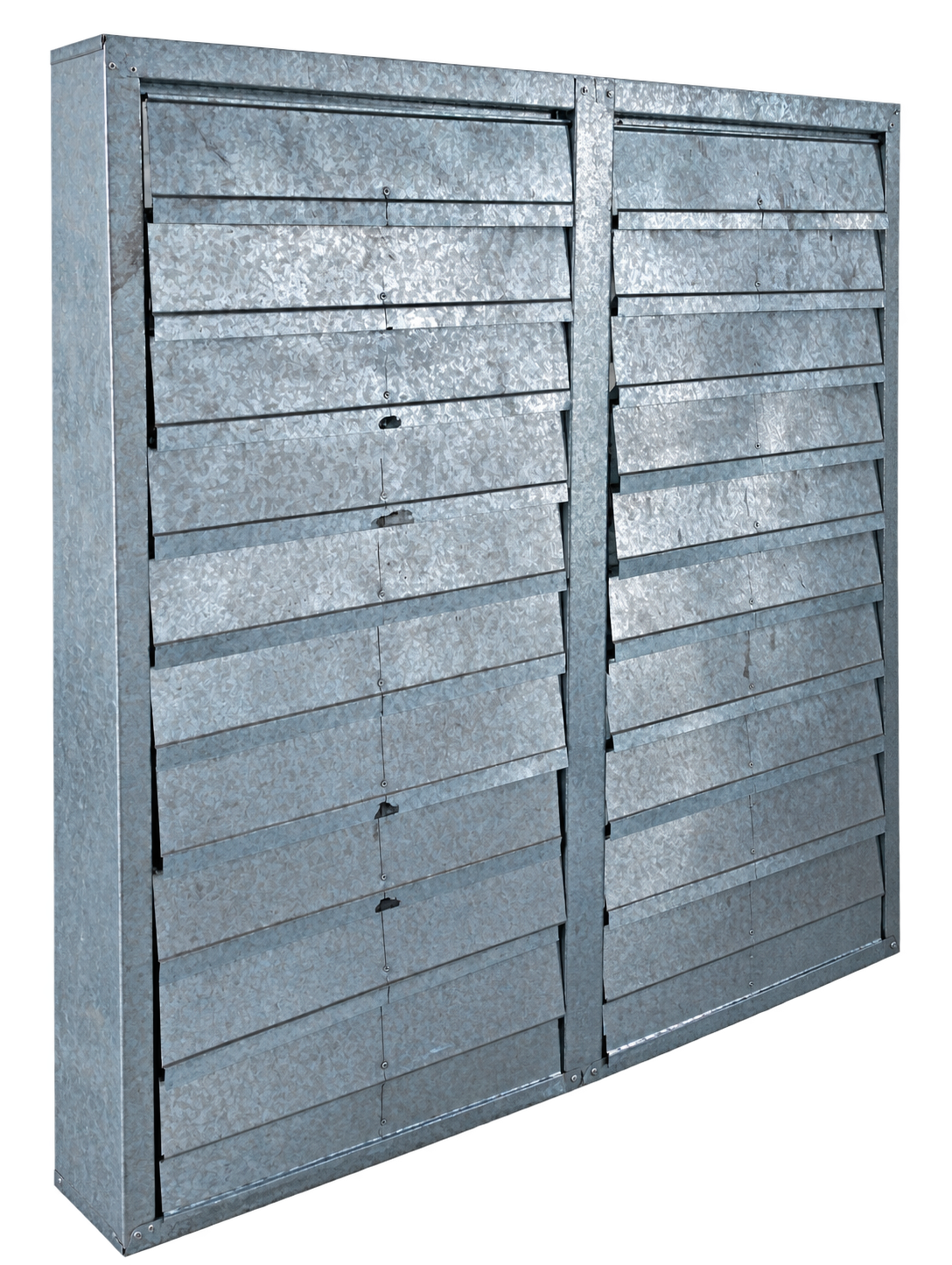 Cortina galvanizada para extractor, imagen limpia de catálogo